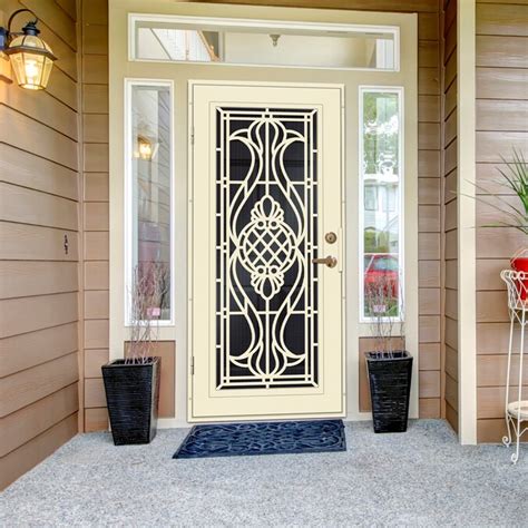 Security doors at lowe's - At Lowe’s, we have a variety of security door types available, including steel security doors, glass security doors and tempered glass security doors. We also have options in different configurations like single-door security doors and double-door security doors. If you’re looking for an easy solution, consider a prehung single door, which ... 